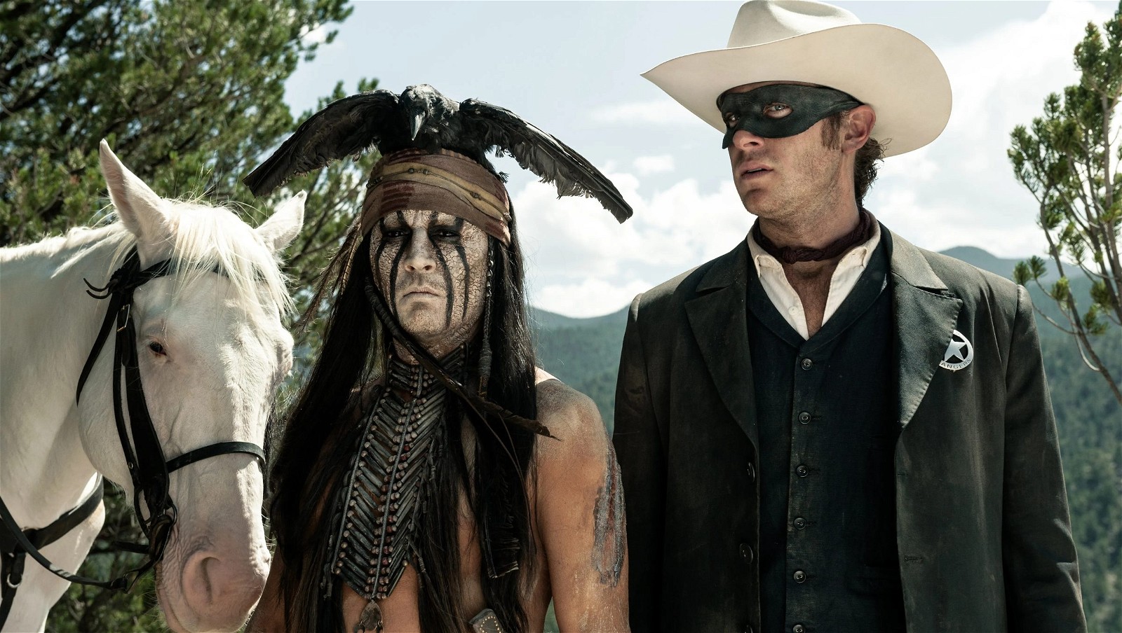 Johnny Depp in The Lone Ranger (2013)