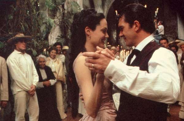 Angelina Jolie and Antonio Banderas in a still from Original Sin 