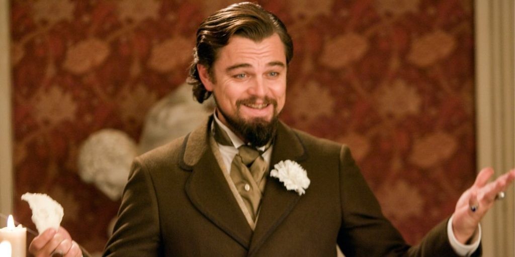 Leonardo DiCaprio in Django Unchained.