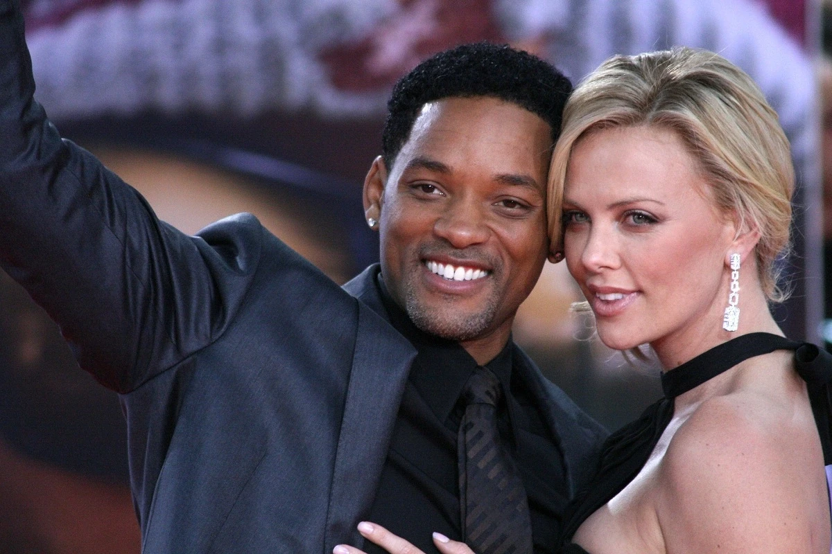 Charlize Theron and Will Smith 