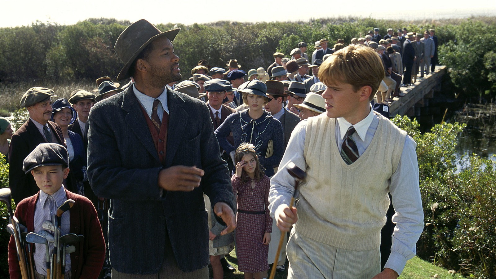 Will Smith and Matt Damon in a still from The Legend of Bagger Vance 