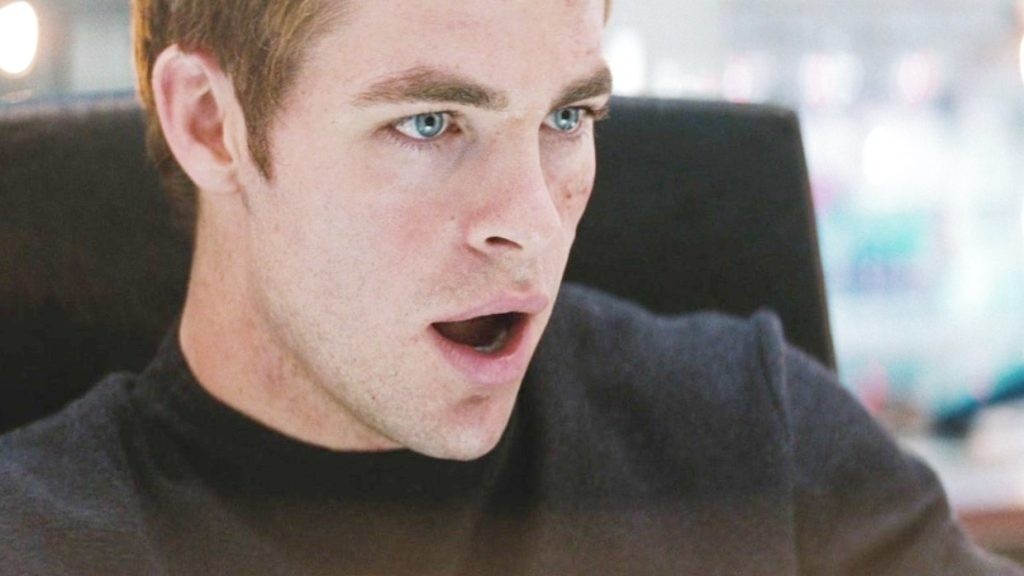 Chris Pine is not speaking. He's speechless when asked anything about Star Trek 4