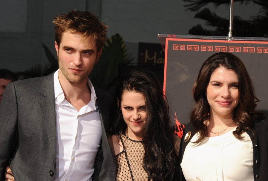 Robert Pattinson, Kristen Stewart and Stephenie Meyer
