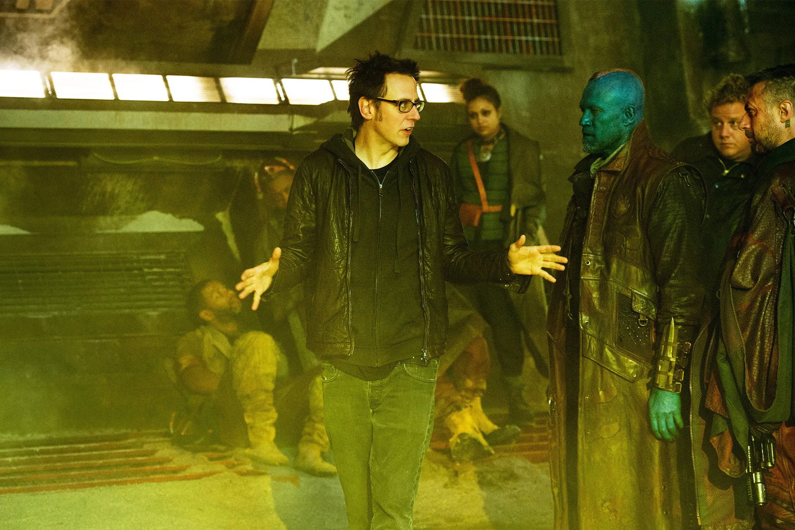 James Gunn on the sets of Guardians of the Galaxy franchise.