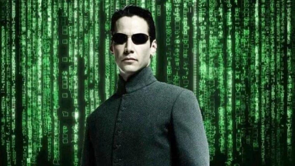 Keanu Reeves as Neo in the original Matrix film 1