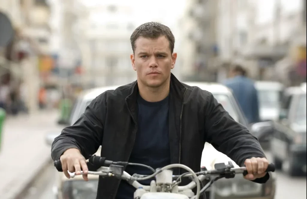 Matt Damon in a still from the Bourne franchise