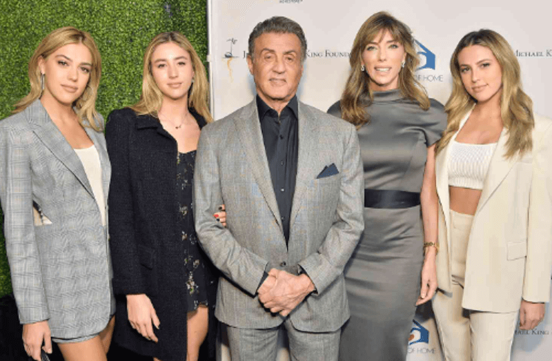 Sylvester Stallone with his family 