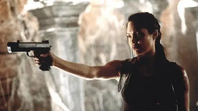 Angelina Jolie in a still from the Tomb Raider franchise 