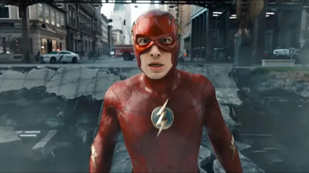 Ezra Miller in and as The Flash