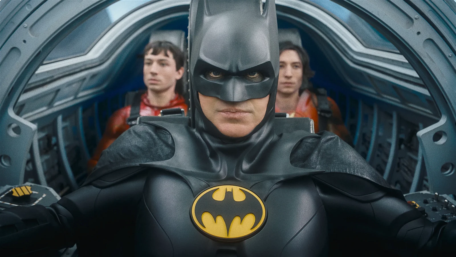 Michael Keaton as Batman in a still from The Flash