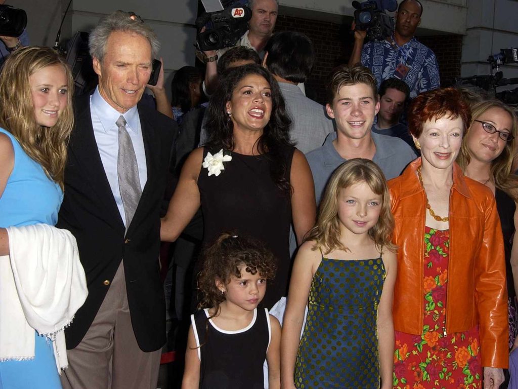 Clint Eastwood with his kids and former girlfriend Frances Fisher