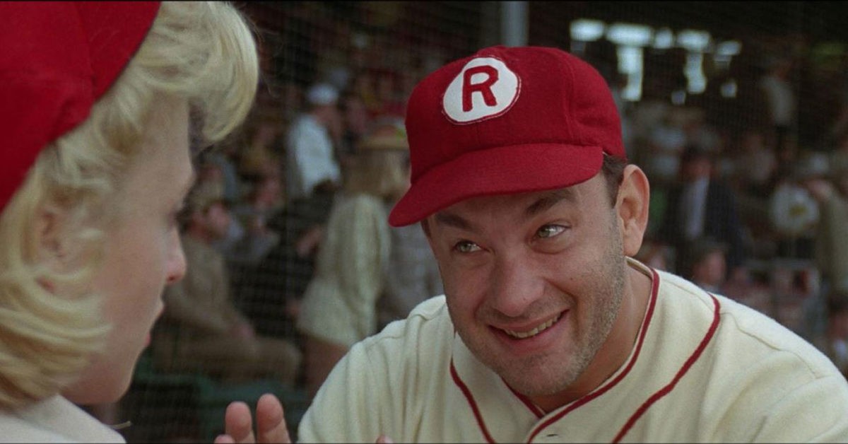 Tom Hanks as Jimmy Dugan in A League of Their Own