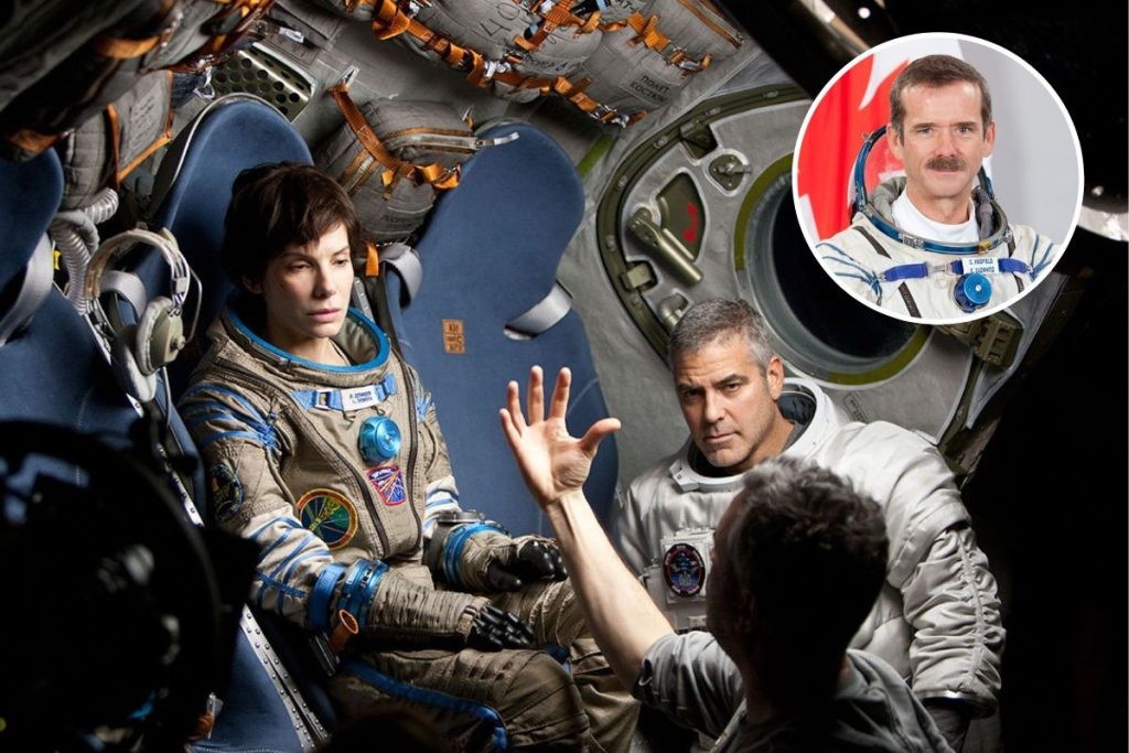 Chris Hadfield criticized Sandra Bullock and George Clooney's Gravity (2013)