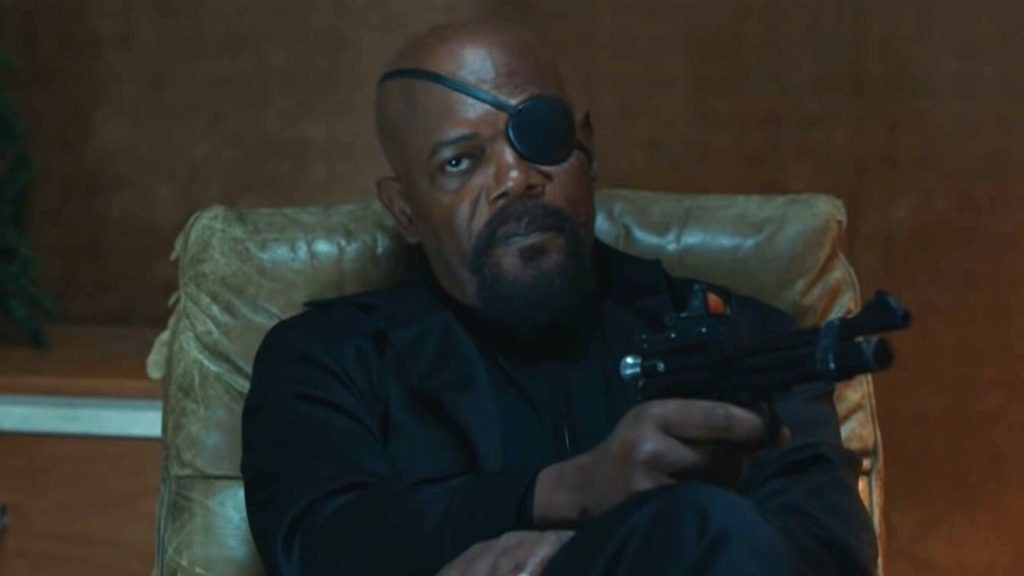 Samuel L Jackson as Director Nick Fury in a still from Spider-Man: Far From Home