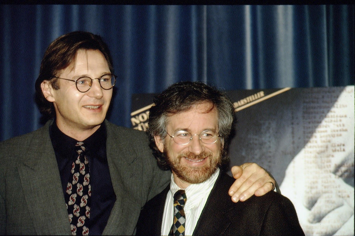 Liam Neeson and Steven Spielberg