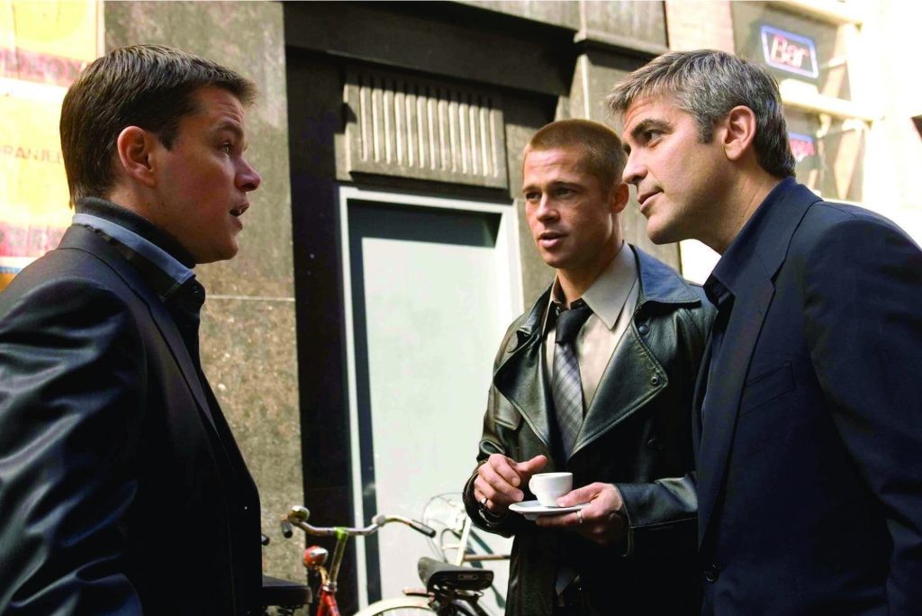 Brad Pitt, George Clooney and Matt Damon in Ocean's Twelve