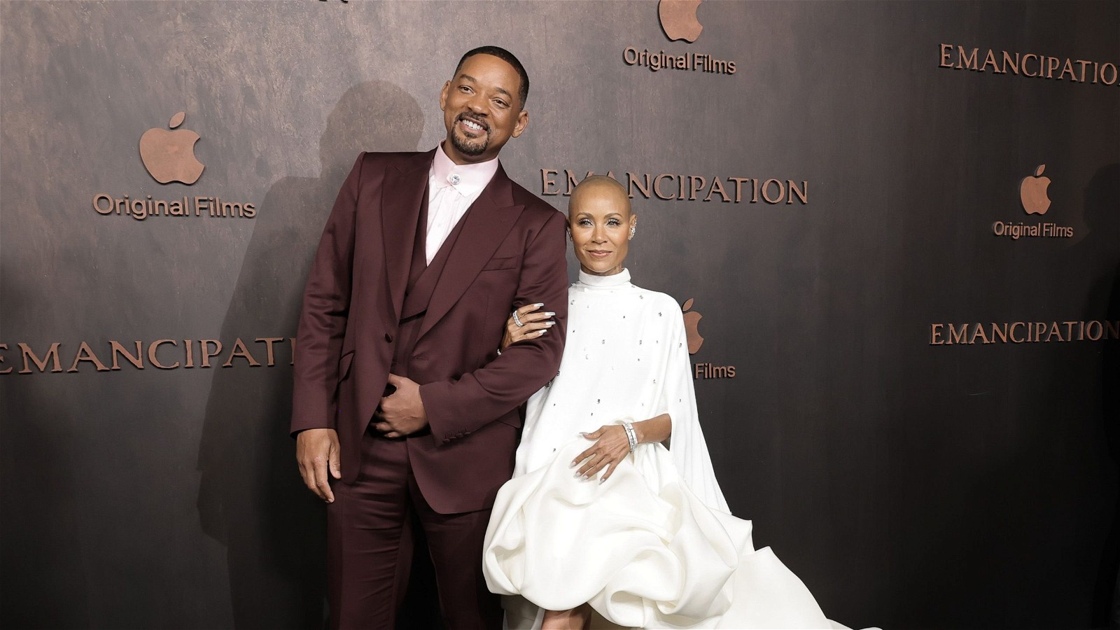 Will Smith and Jada Pinkett Smith at the premiere of Emancipation
