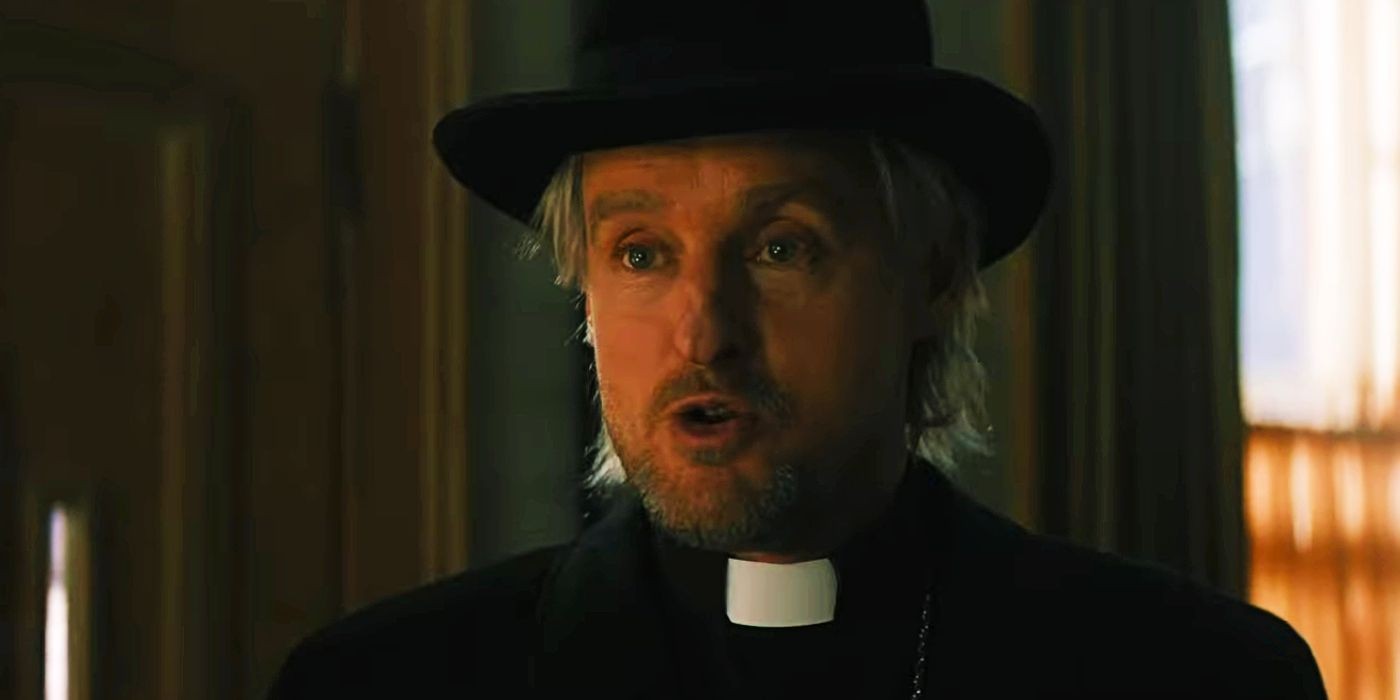 Owen Wilson as Father Kent in Haunted Mansion