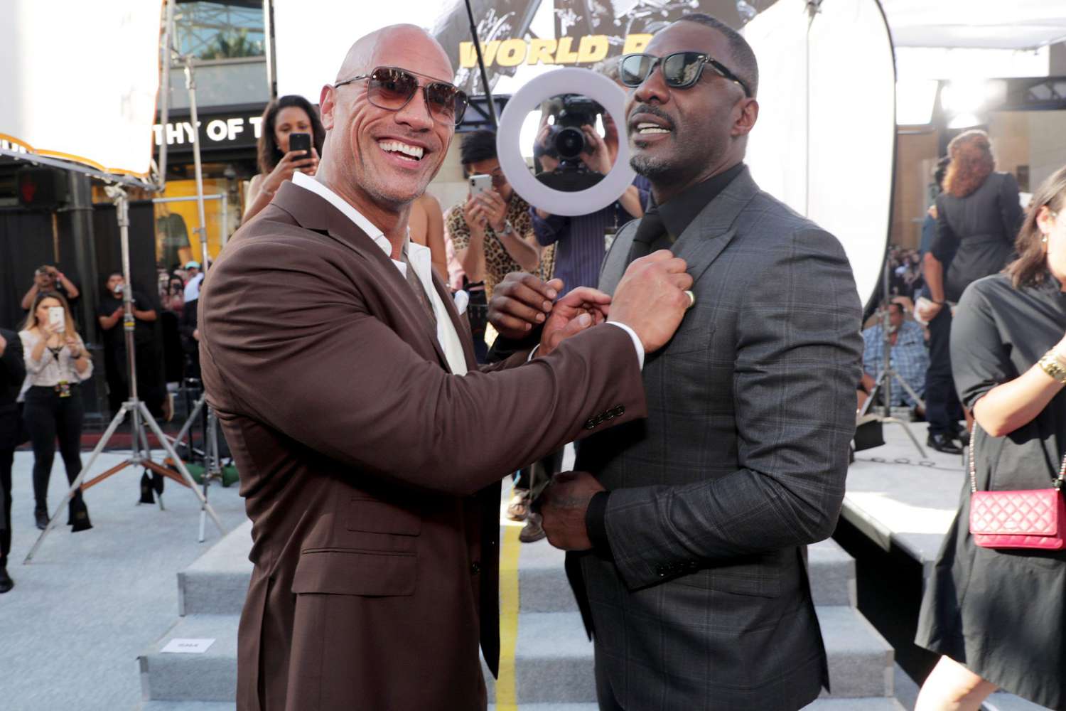 Dwayne Johnson and Idris Elba 