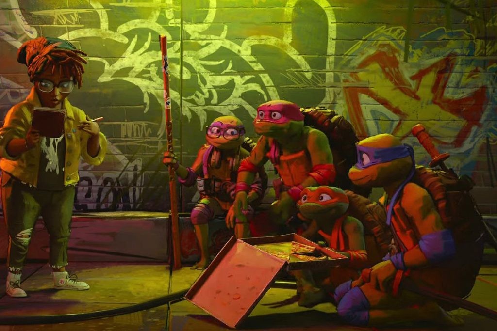 A still from Teenage Mutant Ninja Turtles: Mutant Mayhem