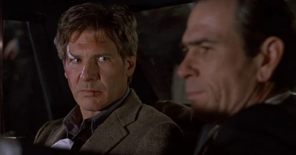 A still of Harrison Ford and Tommy Lee Jones from The Fugitive