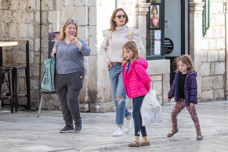 Emily Blunt with her kids