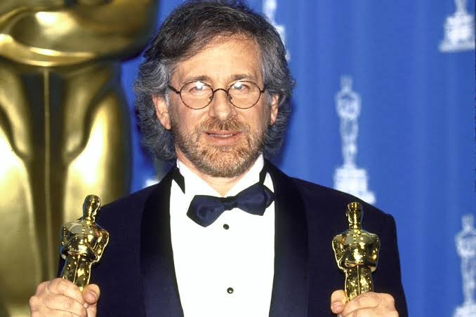 Steven Spielberg with his Oscars