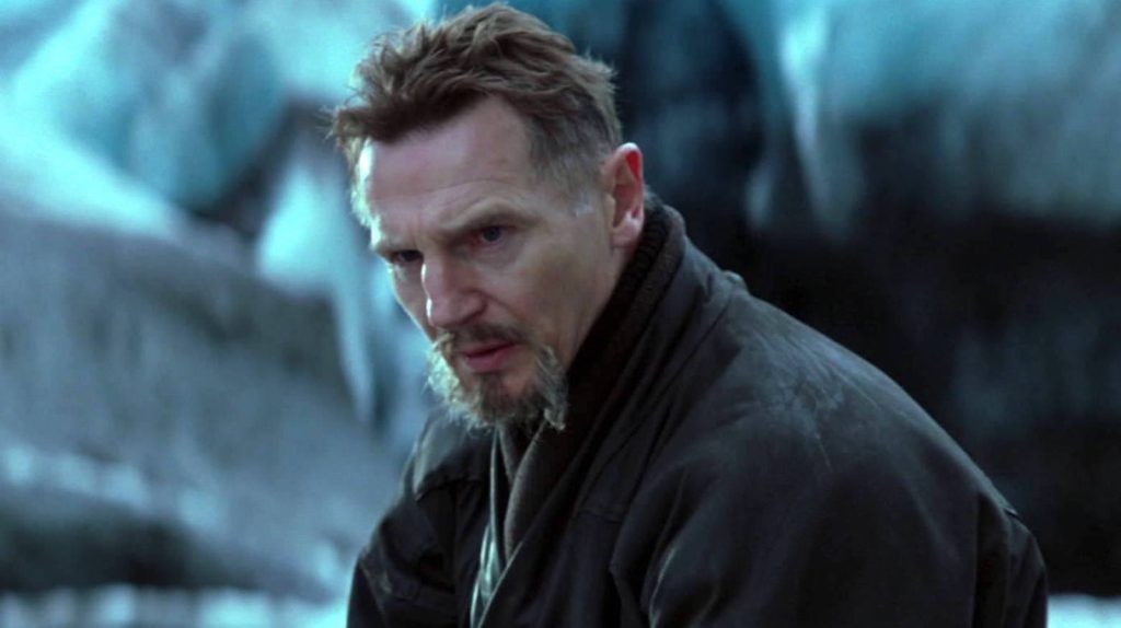 Liam Neeson as Ra's Al Ghul in a still from Batman Begins