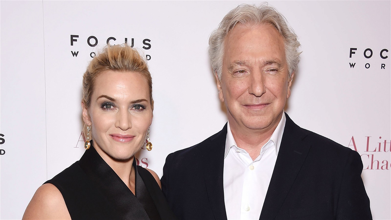 Kate Winslet and Alan Rickman attend the New York Premiere of A Little Chaos