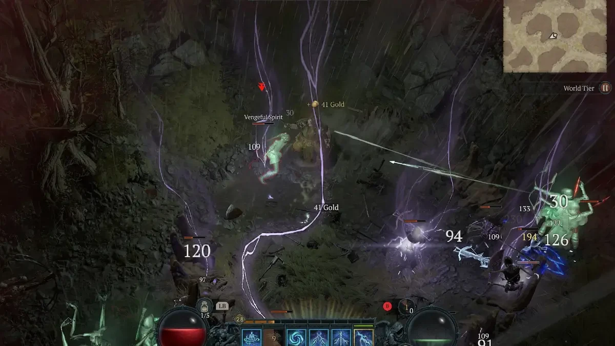 Diablo IV Player discovers Lightning Storm becomes incredibly powerful at level 15. 