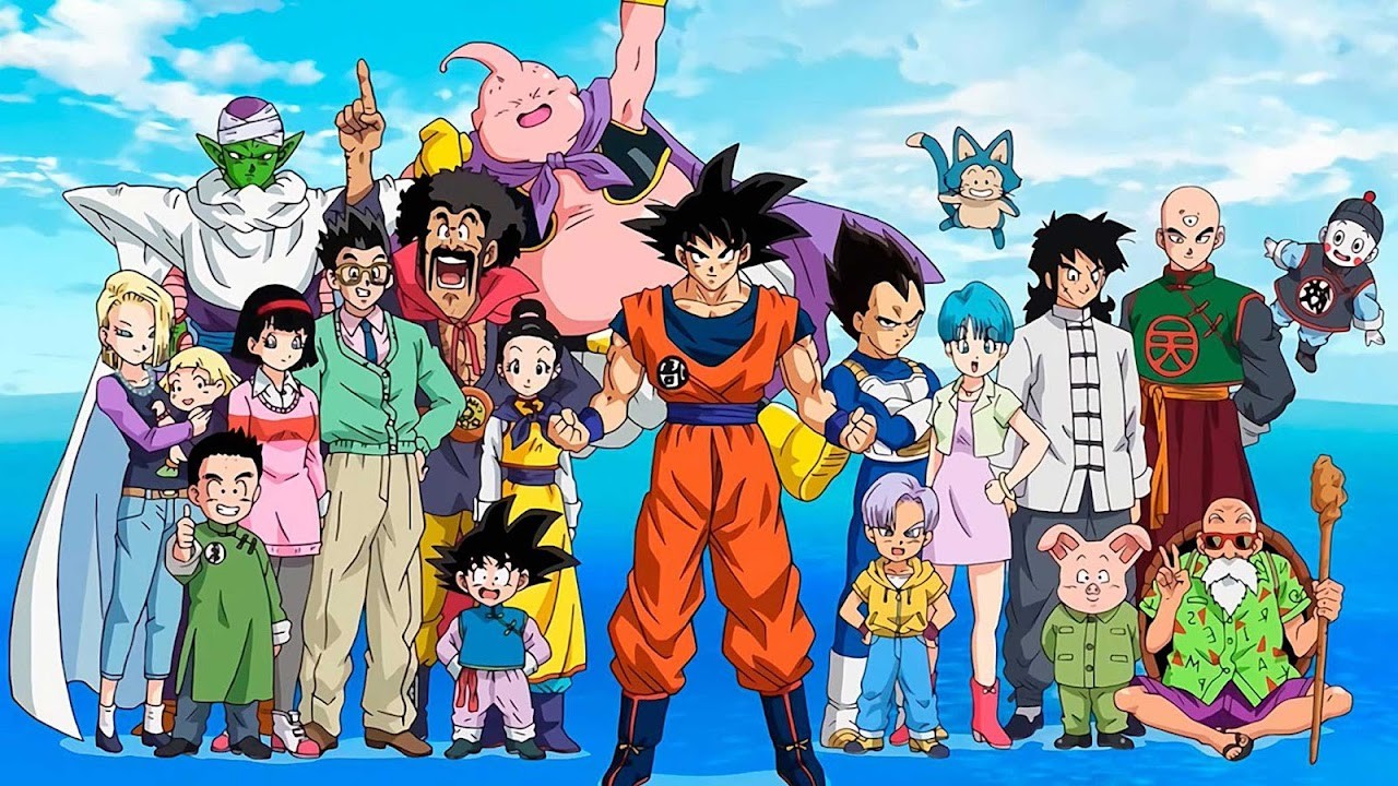 The characters from the Dragon Ball universe