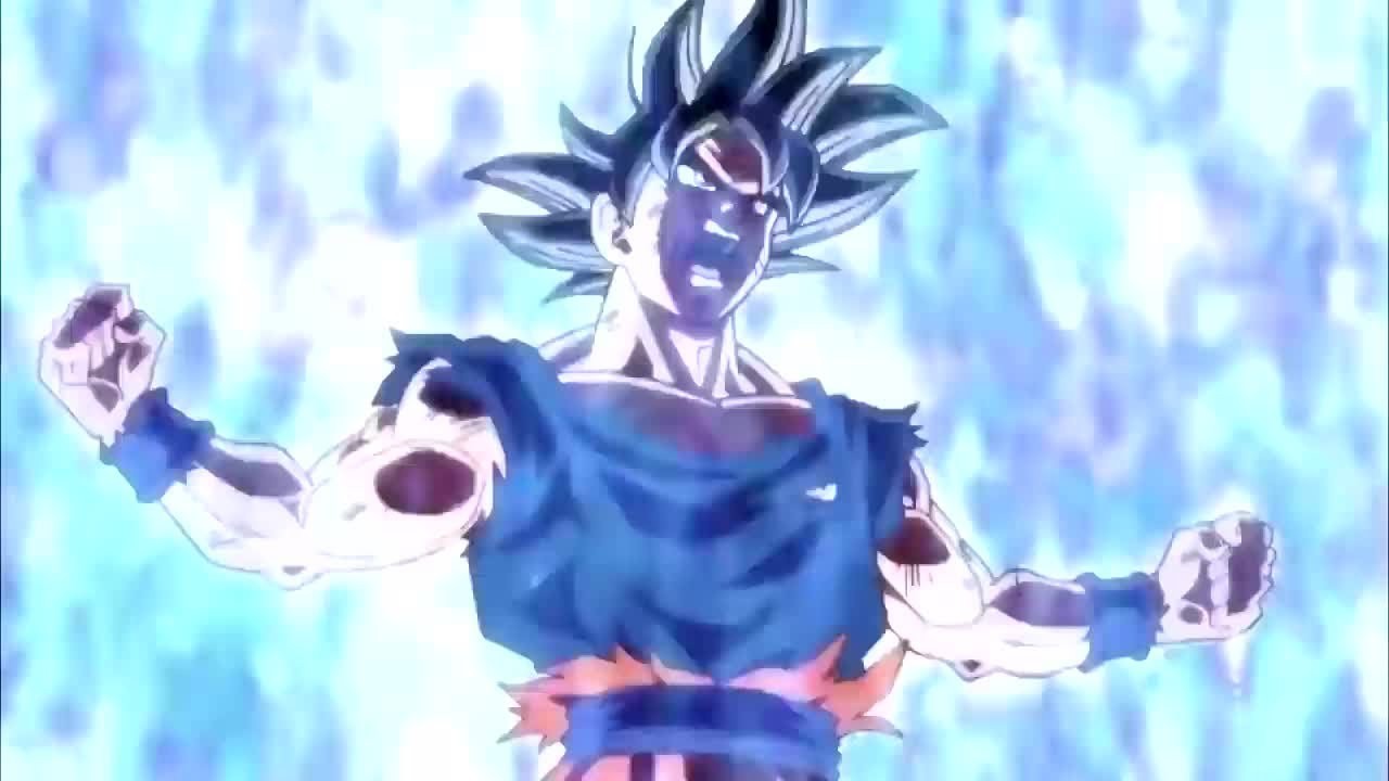 Goku unleashing his Ultra Instinct form in a still from Dragon Ball Super
