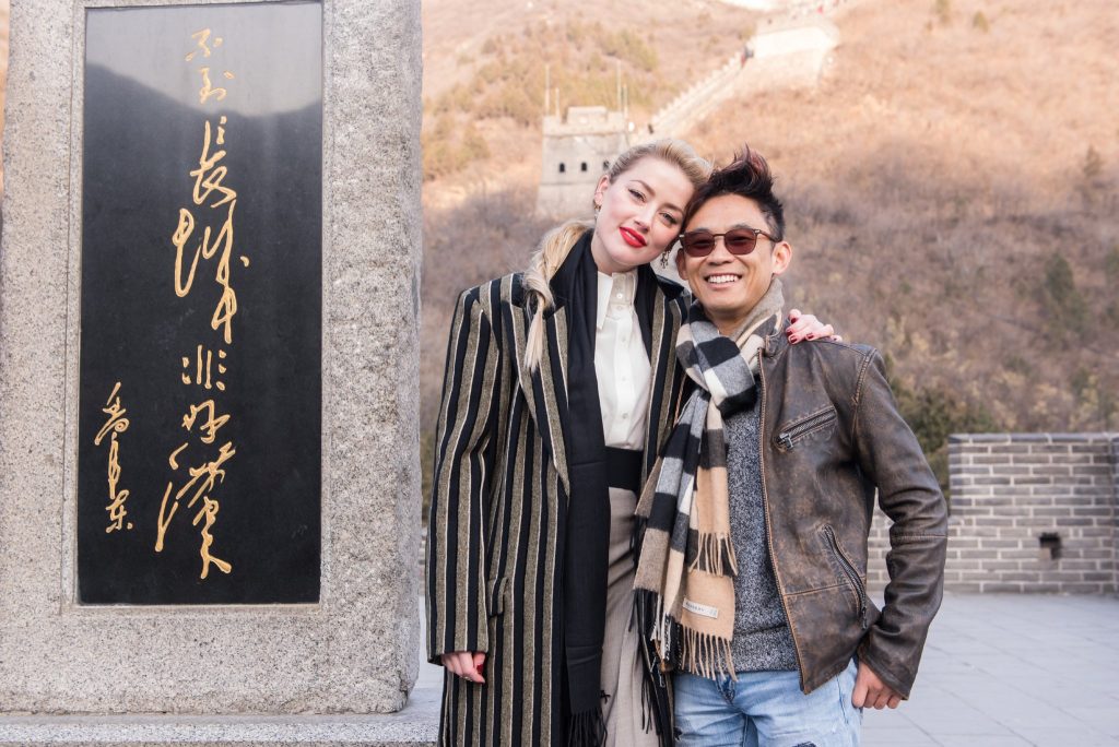 Amber Heard with James Wan