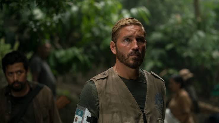 Jim Caviezel in a still from Sound of Freedom