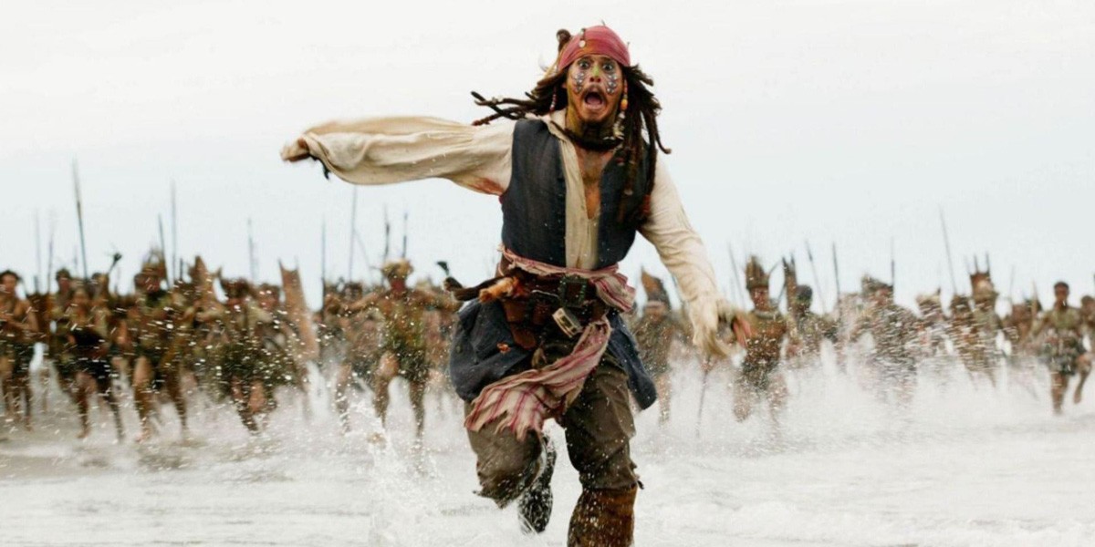 A still from Pirates of the Caribbean film series