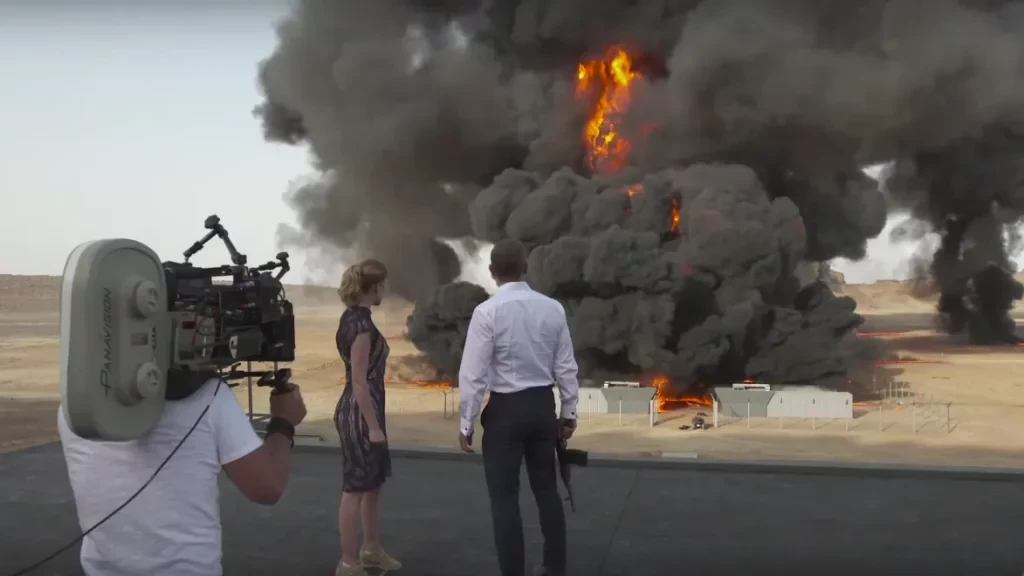 The massive explosion scene in Spectre (2015)