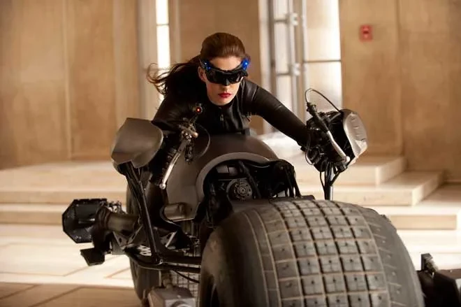 Anne Hathaway as Catwoman in a still from The Dark Knight Rises
