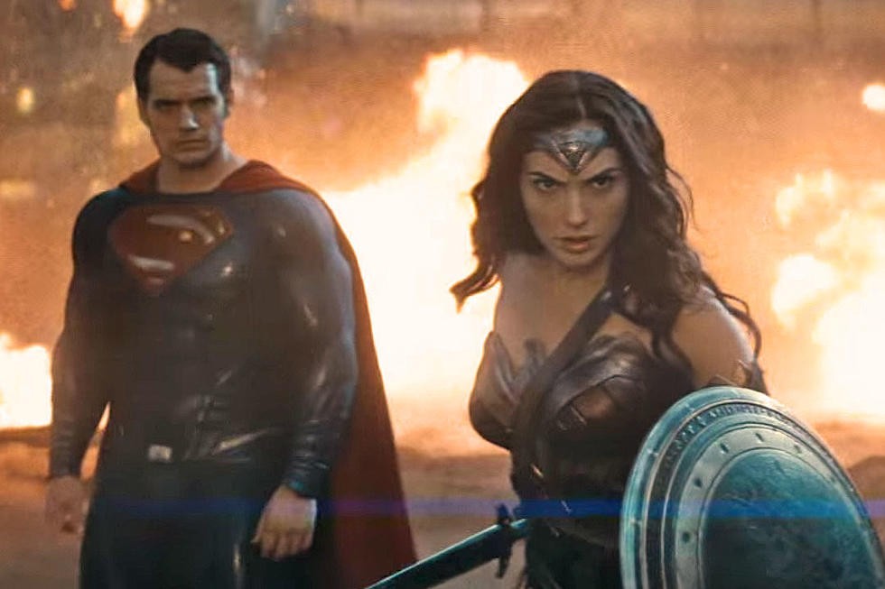 Gal Gadot's Wonder Woman and Henry Cavill as Superman
