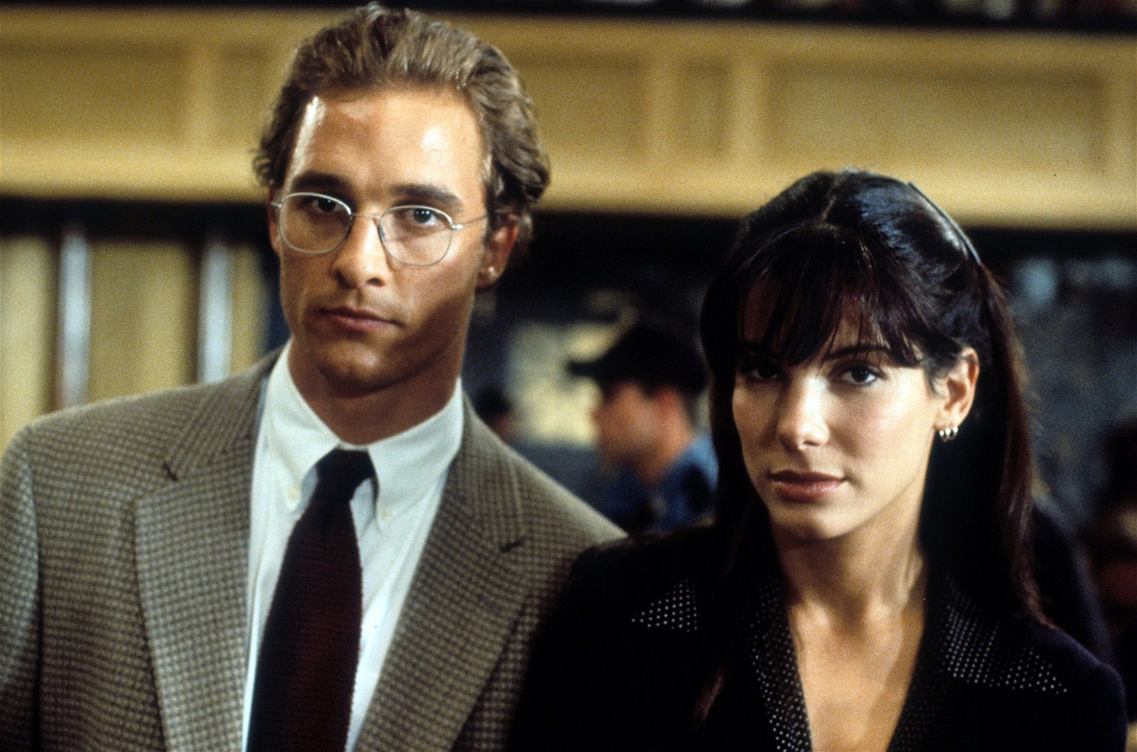 Matthew McConaughey and Sandra Bullock in a still from A Time to Kill
