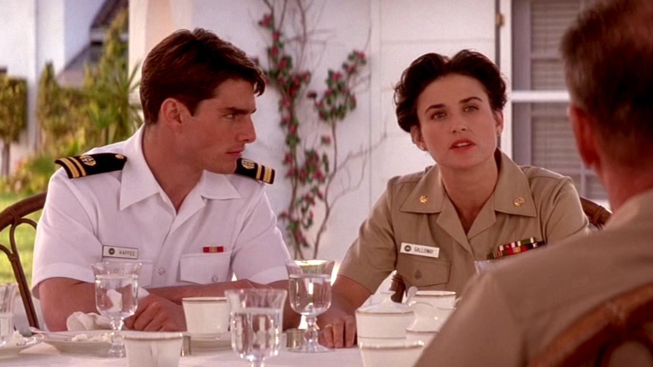 Tom Cruise and Demi Moore in a still from A Few Good Men