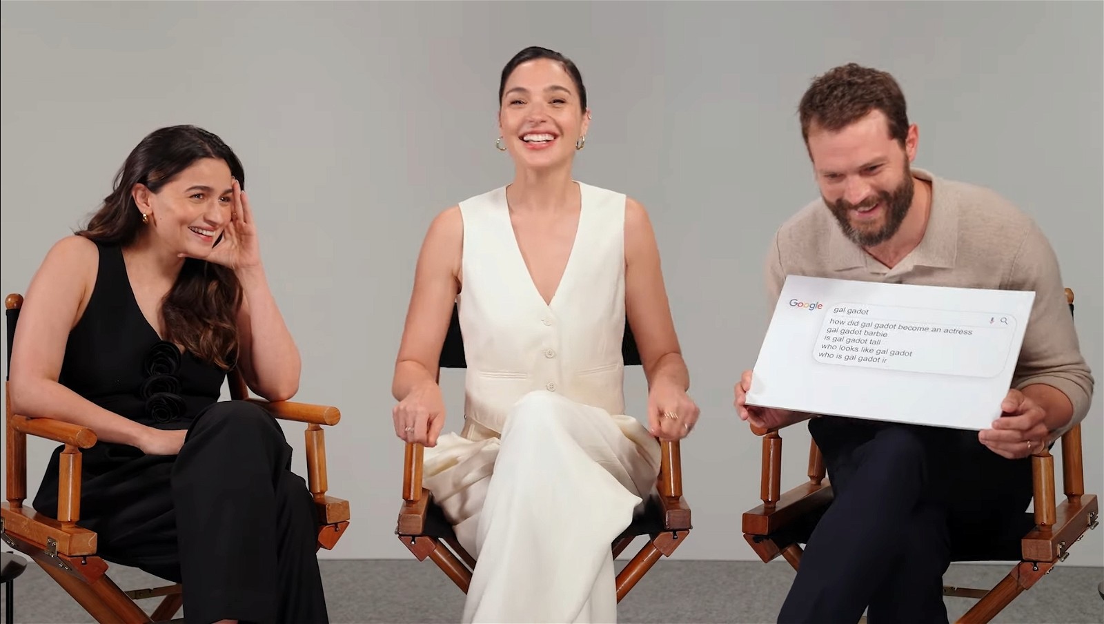 Alia Bhatt, Gal Gadot, and Jamie Dornan in an interview with WIRED