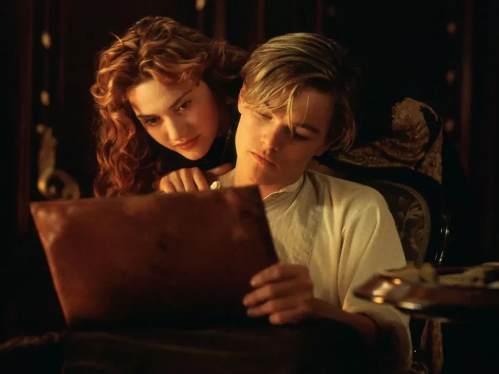 Kate Winslet and Leonardo DiCaprio In Titanic