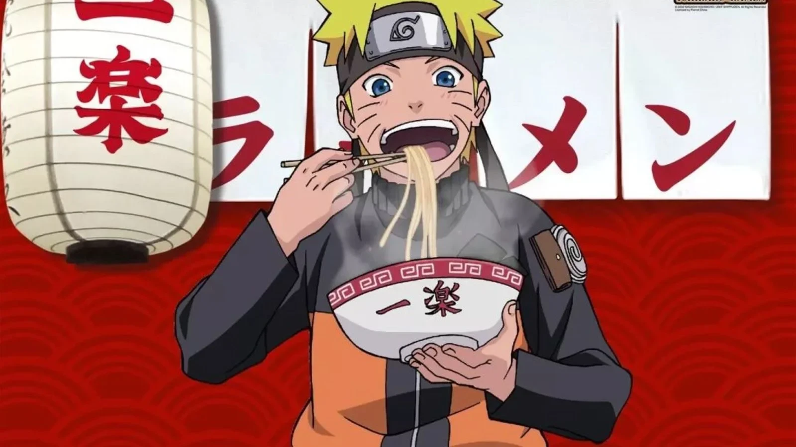 Naruto with his favourite food