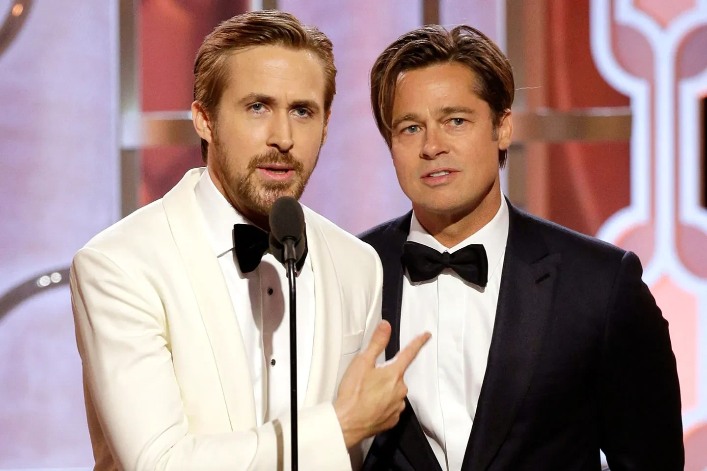Ryan Gosling and Brad Pitt at the event