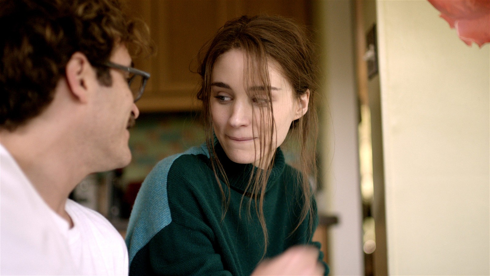 Joaquin Phoenix and Rooney Mara in a still from Her
