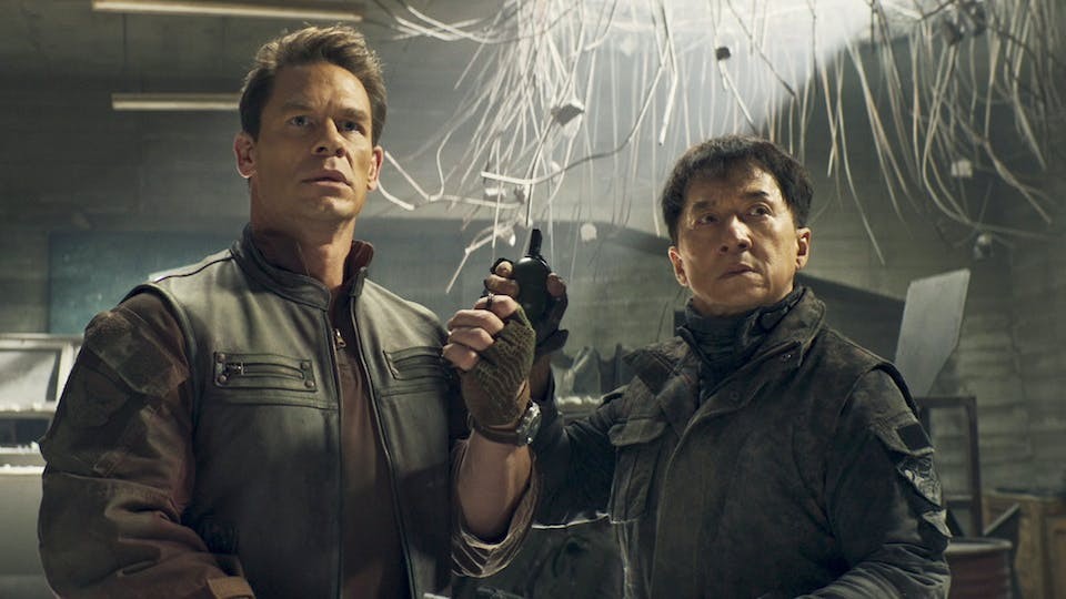 Jackie Chan and John Cena in a still from Hidden Strike