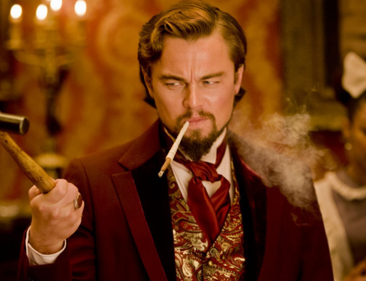 Leonardo DiCaprio in Django Unchained.