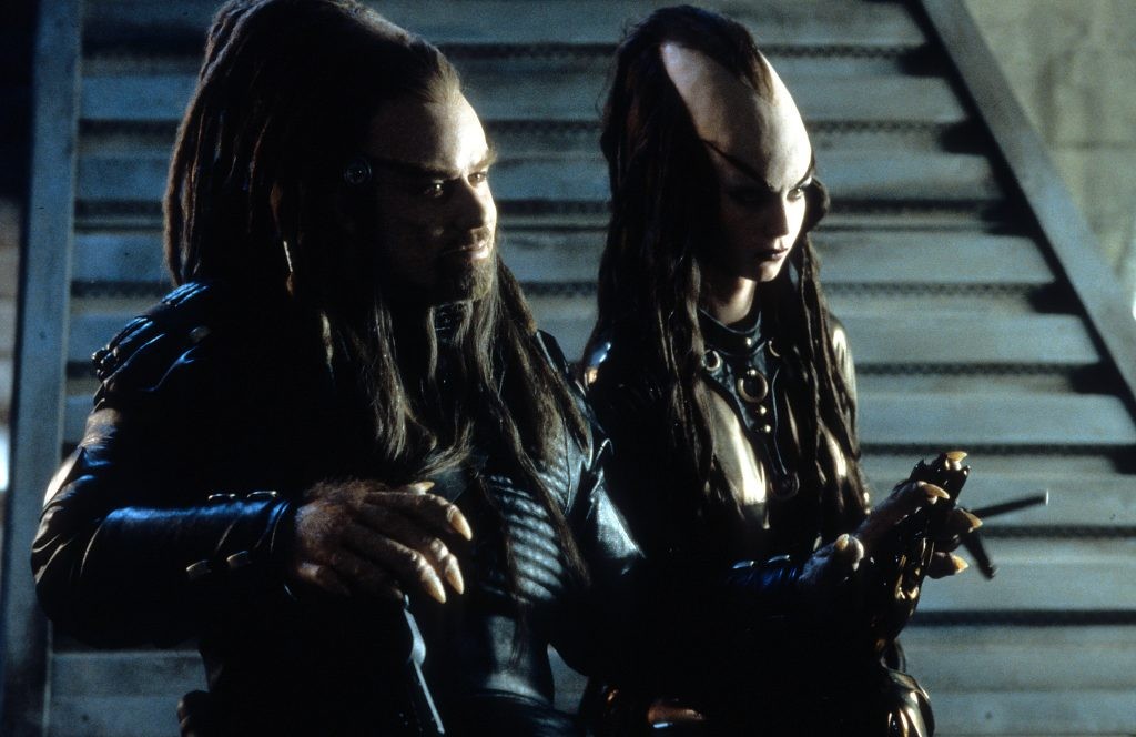 John Travolta in a scene from the film 'Battlefield Earth', 2000. (Photo by Warner Brothers/Getty Images)
