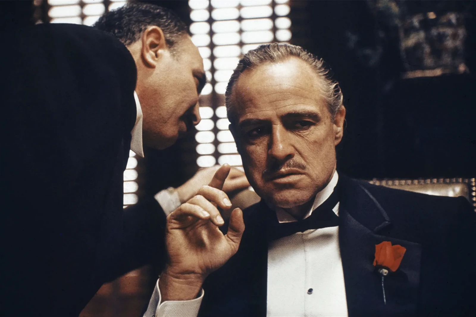 Marlon Brando as Vito Corleone in a still from The Godfather 