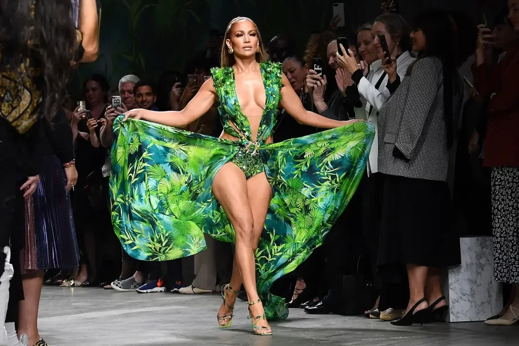 Jennifer Lopez at the Versace Spring 2020 fashion show in Italy